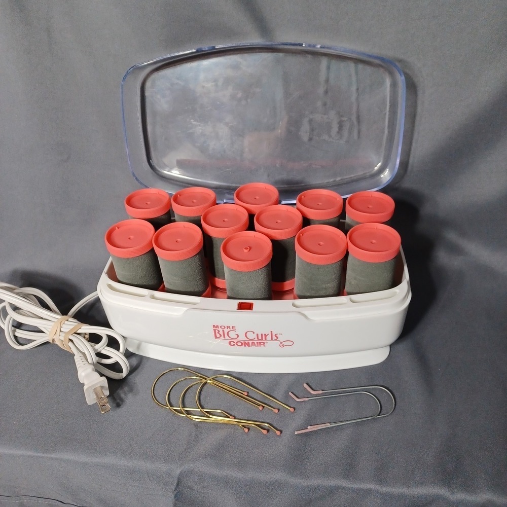 Conair More Big Curls Hot Rollers Pink Jumbo XL Heated Pagent Salon Style TESTED